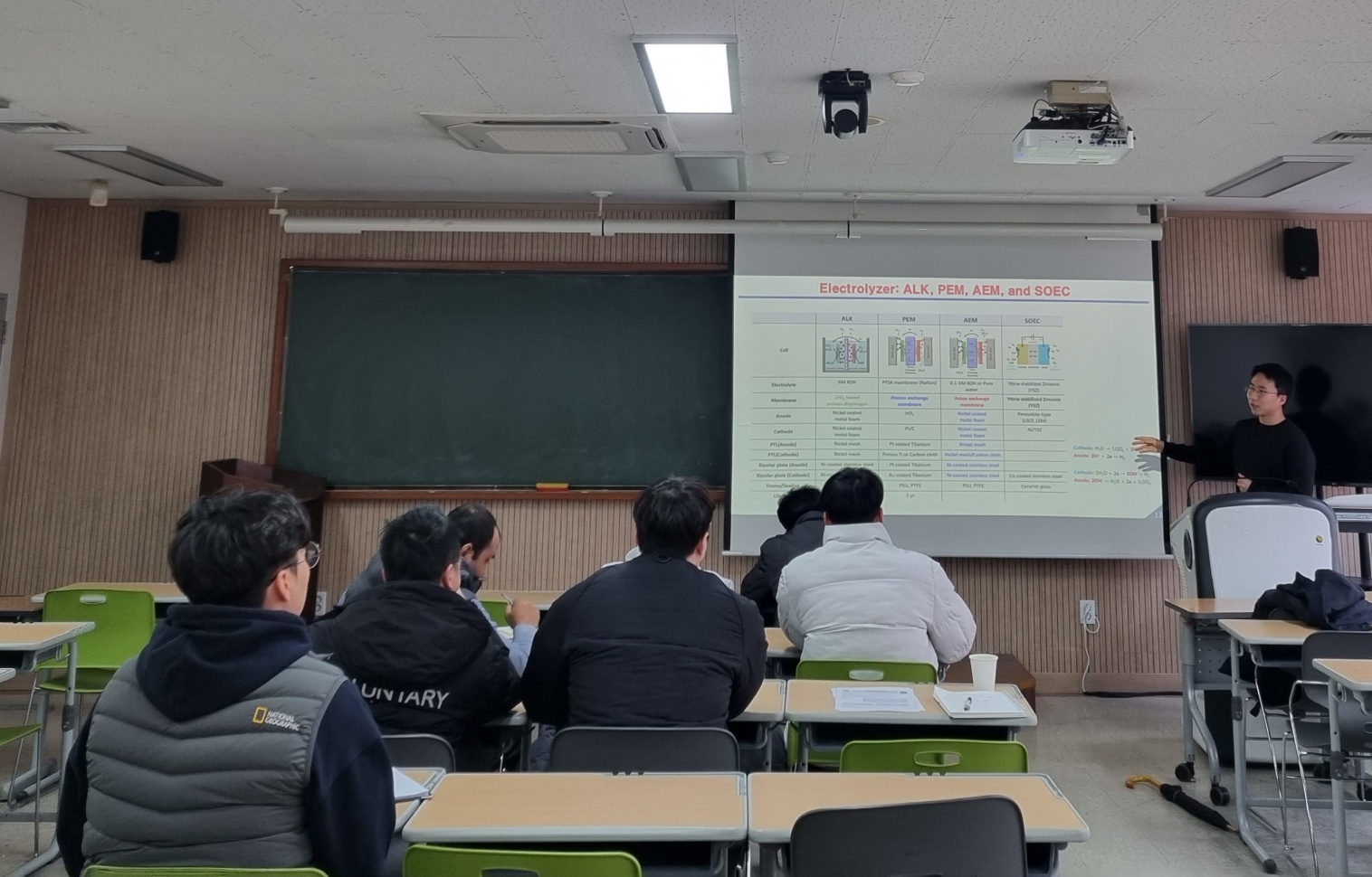 The third December's speaker, Dr. Jae Hun Lee (Korea Institute of Energy Research, Hydrogen Research Department), gave an invited talk entitled ''Membrane technologies for water electrolysis-based green hydrogen production" to the ASEM members on the Jeonju campus. 대표이미지